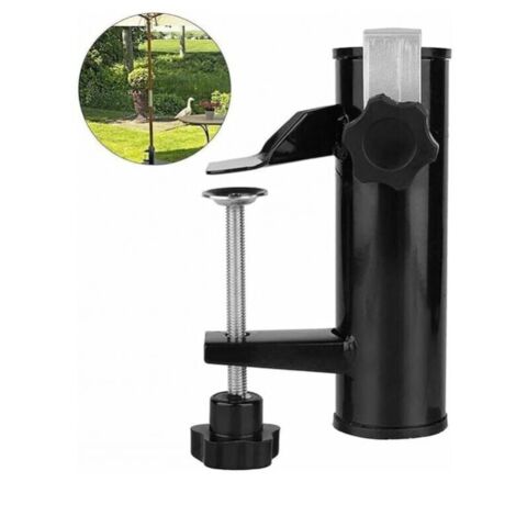 Supporto per ombrellone da balcone, supporto a morsetto, accessori per ombrellone da tavolo, attacco per ombrellone da balcone, terrazza o tavolo - ombrellone da balcone con palo fino a Ø 16-38 mm