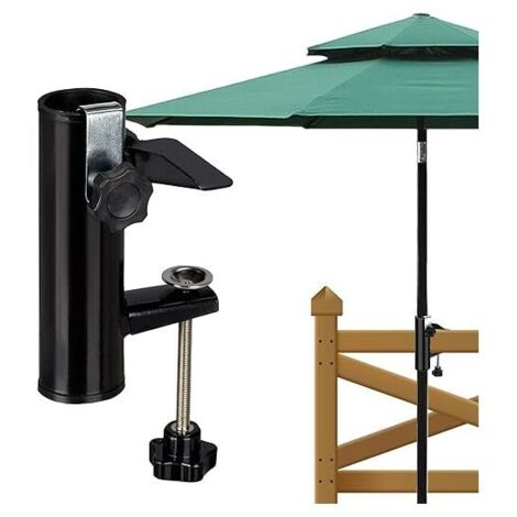 Supporto per ombrellone, ringhiera per balcone, supporto per ombrellone, morsetto per balcone, supporto per ombrellone, accessori per tavolo, fissaggio per balcone, terrazza o tavolo - ombrelloni da b