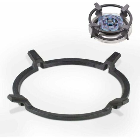 Supporto per padella wok in ghisa rotante Supporto universale per wok Adattatore per wok a gas per padella in ghisa antiscivolo nero, per bruciatori, piani cottura a gas, cucine