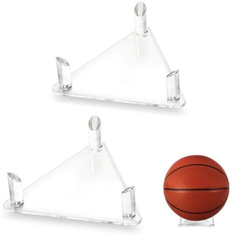 Supporto per pallone da calcio in acrilico da 2 pezzi, supporto per pallone in acrilico, espositore per pallone, per palloni da rugby, espositori per pallone da basket, calcio, pallavolo, pallone da r