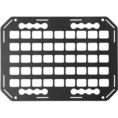 Supporto per pannello Molle per cassone di camion, 11x15,3x0,1 pollici, alluminio, organizer per lo stoccaggio del carico con binario a L per auto, SUV, pickup, camper