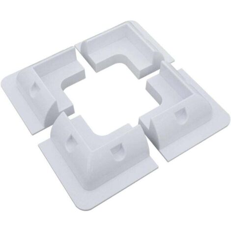 Supporto per pannello solare a 4 angoli, senza fori, per l'installazione in camper e roulotte in mare, camper, resistente ai raggi UV - Bianco