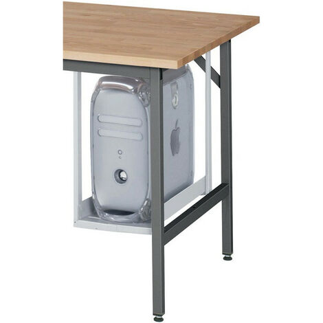 Supporto per PC H500XL150-230mm grigio chiaro. Lamiera acciaio RAL 7035 RAU