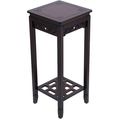 Supporto per Piante a 2 Livelli, Scaffale per Espositore per Vasi da Fiori in Bambù per Corridoio del Soggiorno 70x30x30 cm
