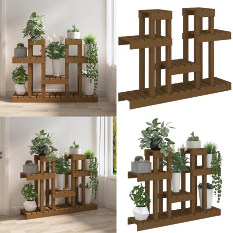 Supporto per Piante Ambra 104,5x25x77,5 cm Legno Massello Pino - Porta piante - Piante in vaso
