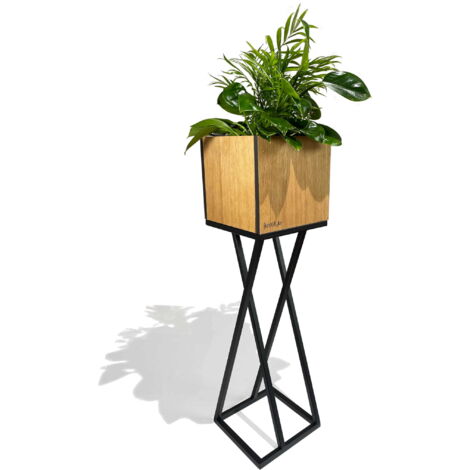 Supporto per piante da loft in rovere Shape 22x22x80 cm