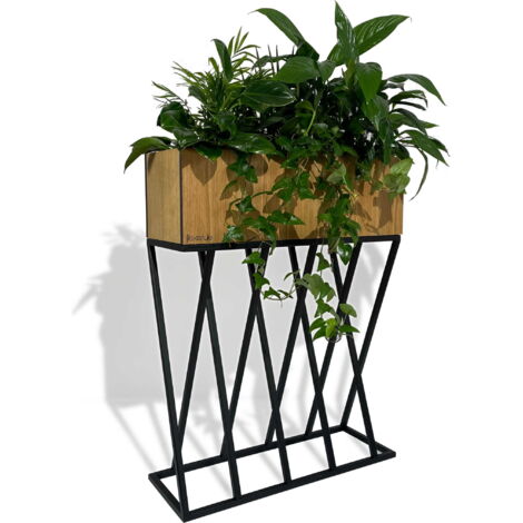 Supporto per piante da loft in rovere Shape 62x22x80 cm