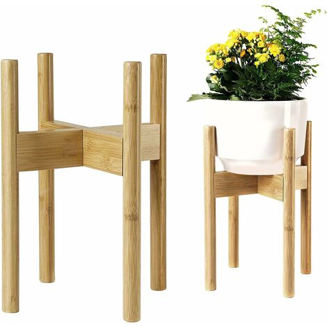 Supporto per piante in legno Supporto per piante da interno - Supporto per vaso di fiori per esterno Espositore per fioriera per la casa, Decorazioni per la casa - Adatto a vasi di medie e grandi dime