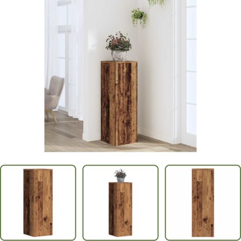 Supporto per piante in legno -  Supporto per Piante Legno Vecchio 33x33x100 cm in Truciolato