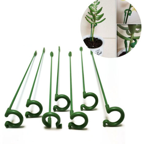 Supporto per piante in plastica, supporto per fiori, strumento di fissaggio, accessori da giardinaggio riutilizzabili e protettivi, supporto per ortaggi, 10 pezzi (17 cm)