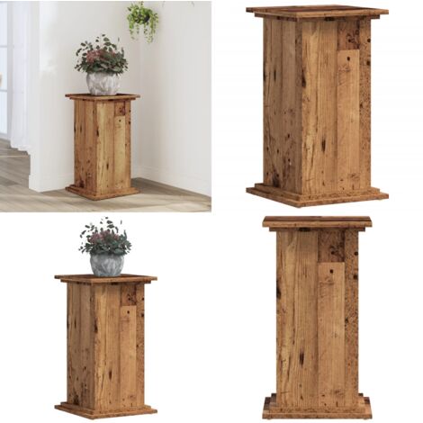 Supporto per Piante Legno Vecchio 33x33x60 cm Legno Multistrato - Supporto per vasi - Supporto in legno