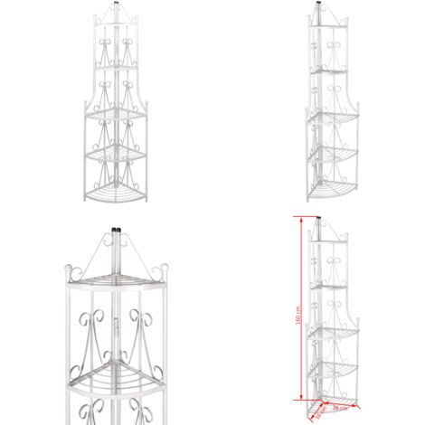 Supporto per Piante Porta Piante ad Angolo Bianco - Porta piante - Supporto per piante angolare