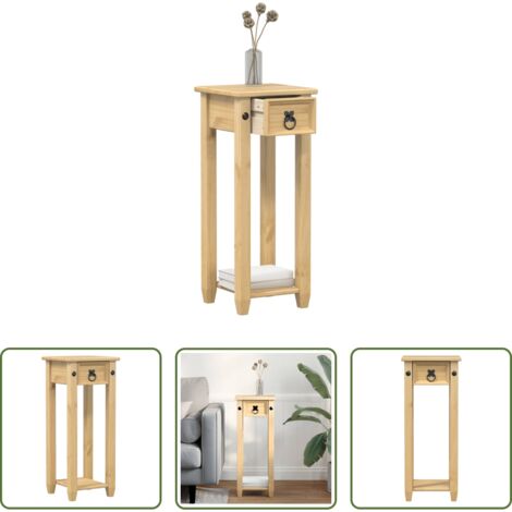 Supporto per piante -  Porta Piante Corona 30x30x73 cm in Legno Massello di Pino