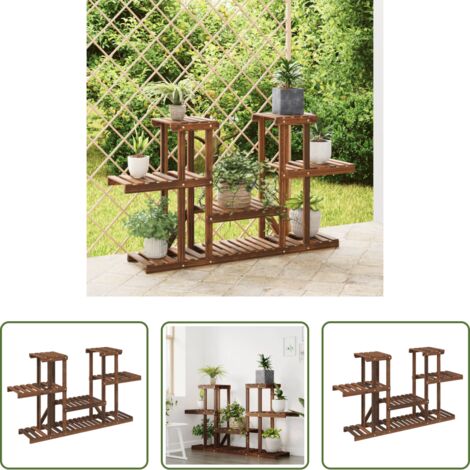 Supporto per piante -  Portafiori 110x25x73 cm in Legno Massello di Abete