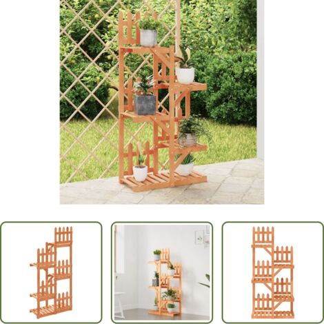 Supporto per piante -  Portafiori 60x25x130 cm in Legno Massello di Abete