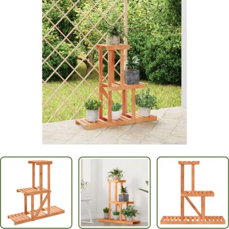 Supporto per piante -  Portafiori 81x25x75,5 cm in Legno Massello di Abete