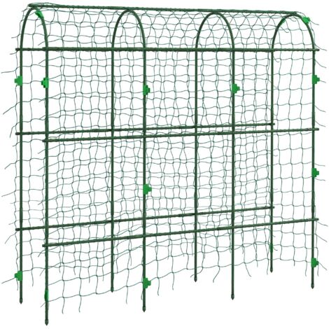 Supporto per piante rampicanti, griglia regolabile, struttura in acciaio a rete, per piante rampicanti, verde, 43 x 182 x 183 cm, per giardino e balcone