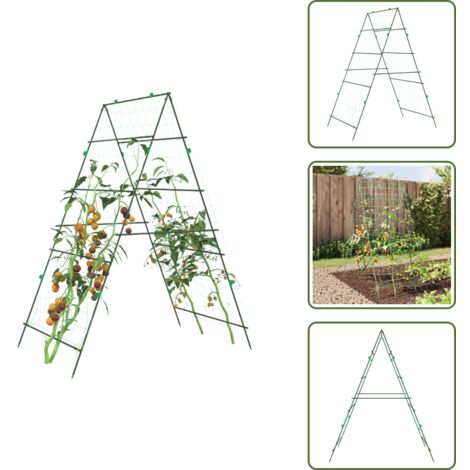 Supporto per piante rampicanti - vidaXL Traliccio Giardino per Rampicanti Telaio A 99x90x175,5 Acciaio - Graticcio per orto