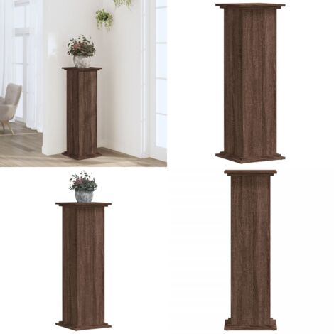 Supporto per Piante Rovere Marrone 33x33x100 cm in Truciolato - Supporto per vasi - Truciolato