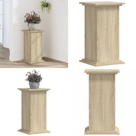 Supporto per Piante Rovere Sonoma 33x33x60 cm Legno Multistrato - Supporto per vasi - Supporto in legno