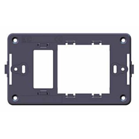 Supporto per placca a 2 moduli, serie Tondò, compatibile con serie BTicino Magic - Elettrocanali ECL101TP