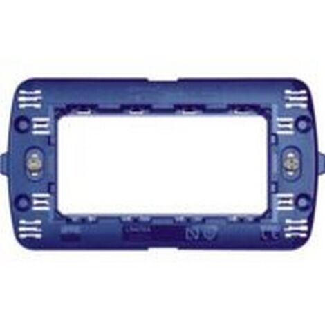 Supporto per placche tonde, quadre e Living International, fissaggio con viti, 4 moduli