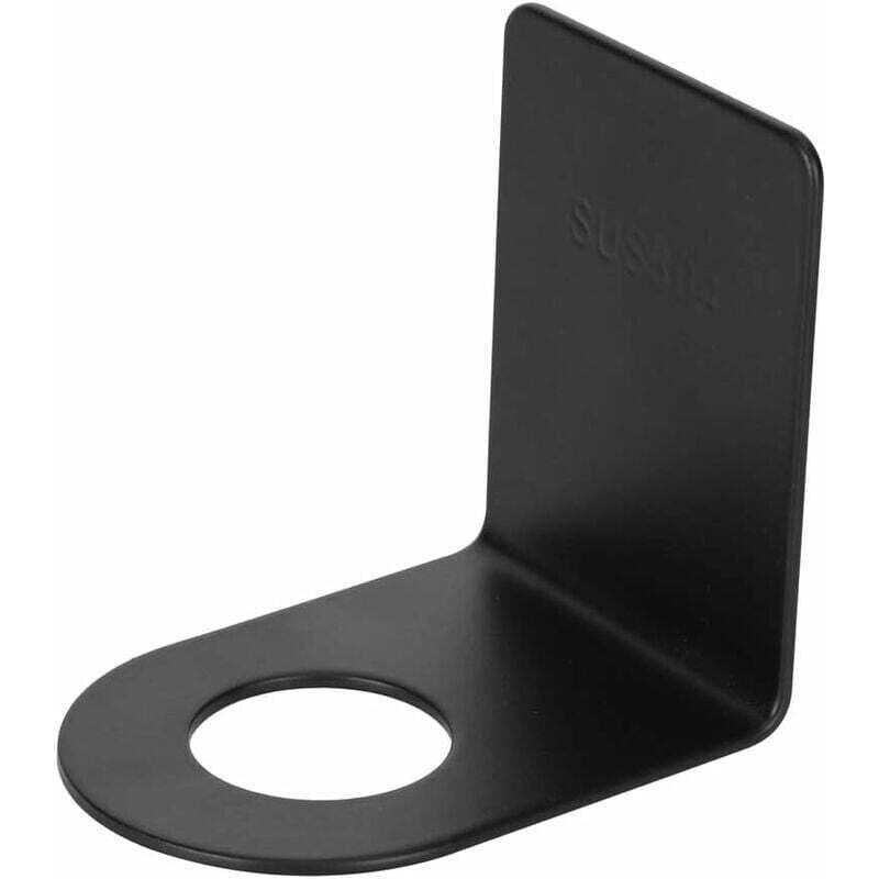 Image of KZQ - Supporto per porta-flacone di sapone a parete in acciaio inossidabile nero, 4 pezzi