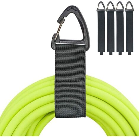 Supporto per prolunga (confezione da 4), supporto per prolunga per riporre e organizzare il garage, cinghie di fissaggio resistenti da 40,6 cm