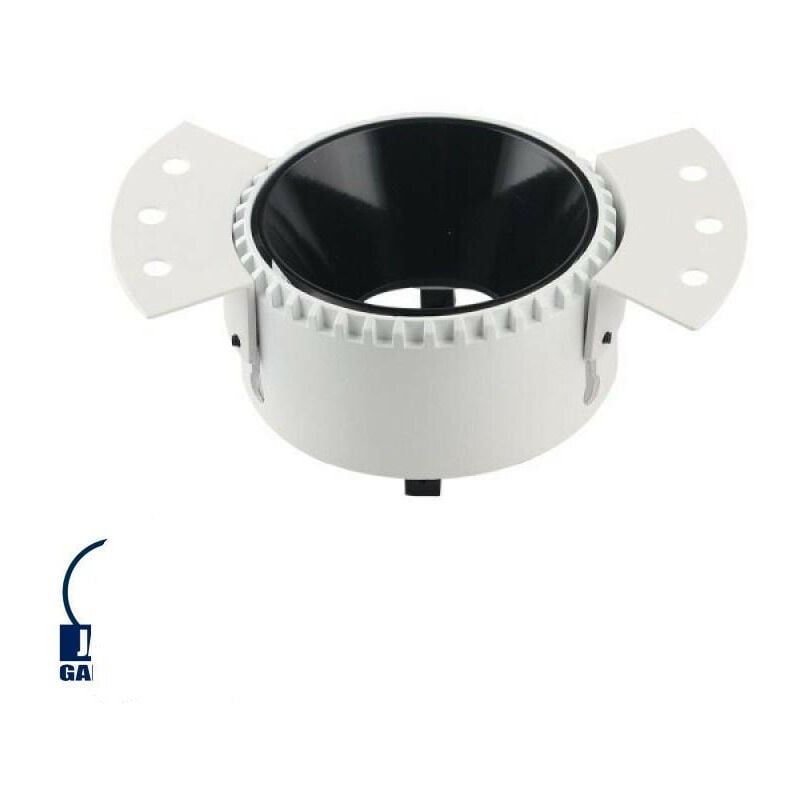 Image of Optonica - Supporto per pulsante nero interno bianco in bianco ∅140mm 1xgu10 max 35W
