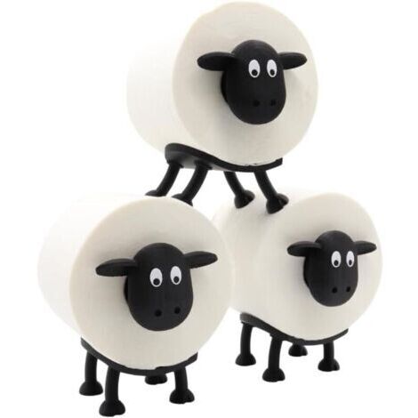 Supporto per rotoli di carta igienica per diametri di 38 e 42 mm – Mouton – Set da 3 pezzi