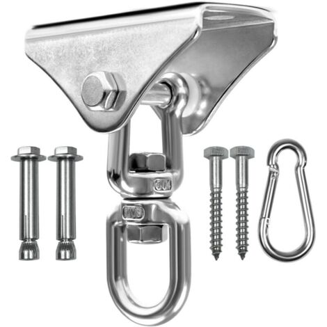 Supporto per sacco da boxe, catena girevole in acciaio inox con 4 moschettoni per sacco pesante, altalena da palestra, trapezio