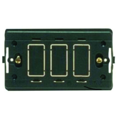 Supporto per scatola rettangolare placca mm.115 3 posti venus - 25 pz - MARLANVIL