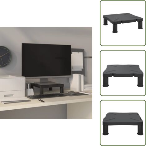Supporto per schermo regolabile - vidaXL Supporto per Monitor Nero 33,5x34x10,5 cm - Supporto per monitor ergonomico