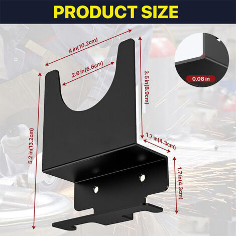 Supporto per smerigliatrice angolare, 2 pezzi, supporto a parete per smerigliatrice angolare, supporti per smerigliatrice angolare, scaffale portaoggetti, per smerigliatrici angolari, frese, lucidatri