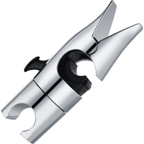Supporto per soffione doccia con gancio per barra scorrevole, elegante design a forma di squalo, supporto per soffione doccia regolabile per binario da 18-25 mm, facile da installare, rotazione verso 