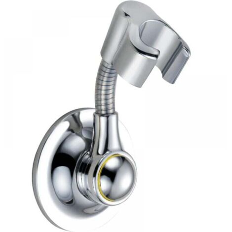 Supporto per soffione doccia con ventosa, supporto portatile, supporto per soffione doccia regolabile in altezza, supporto a ventosa multidirezionale rimovibile da parete