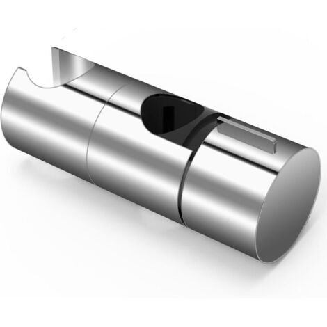 Supporto per soffione doccia, diametro regolabile 18-25 mm, design cromato + ABS, facile installazione, adatto a barre doccia rotonde con diametro esterno di 18-25 mm