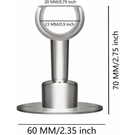 Supporto per soffione doccia in acciaio inox, supporto per soffione doccia regolabile a 360°, staffa metallica a parete per doccia.