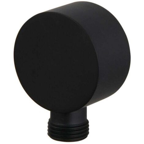 Supporto per soffione doccia nero opaco, montaggio a parete, supporto per soffione doccia in ottone