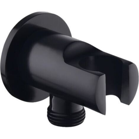 Supporto per soffione doccia, raccordo a gomito a parete con supporto per soffione, supporto rotondo per soffione doccia, raccordo a gomito universale per doccia con supporto/connettore per soffione (