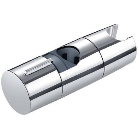 Supporto per soffione doccia regolabile, 18-25 mm, universale, adatto per aste doccia, non richiede fori, girevole, adatto per la sostituzione del bagno, argento