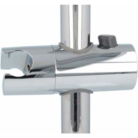 Supporto per soffione doccia scorrevole per asta doccia da 22 mm, cromato