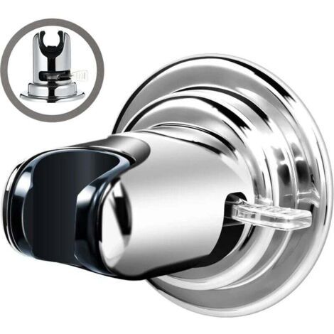 Supporto per soffione doccia, supporto per soffione doccia portatile con ventosa a vuoto potente, supporto per doccia universale regolabile con ventosa, supporto a ventosa rimovibile da parete, plasti