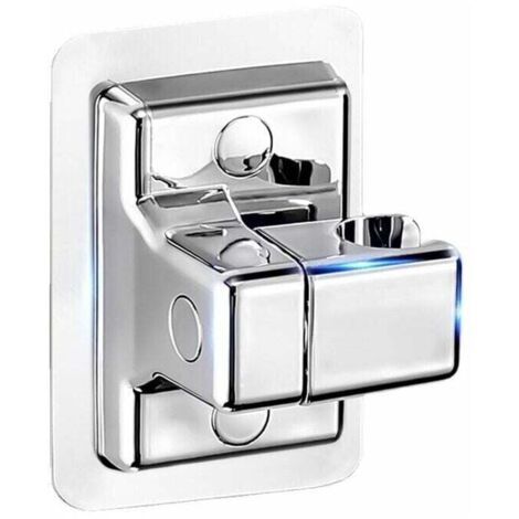Supporto per soffione doccia Ulisem, supporto per soffione doccia regolabile a 360°, supporto per soffione doccia in plastica ABS senza foratura, supporto per soffione doccia adesivo resistente, 1 con