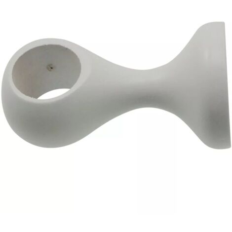 supporto per soffitto per bastone ø23mm con viti e tasselli - colore bianco.