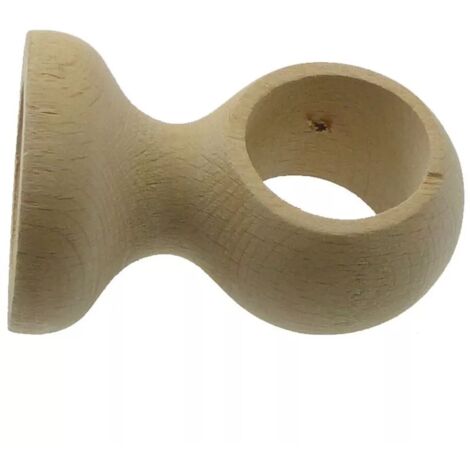 supporto per soffitto per bastone ø28mm con viti e tasselli - colore naturale.