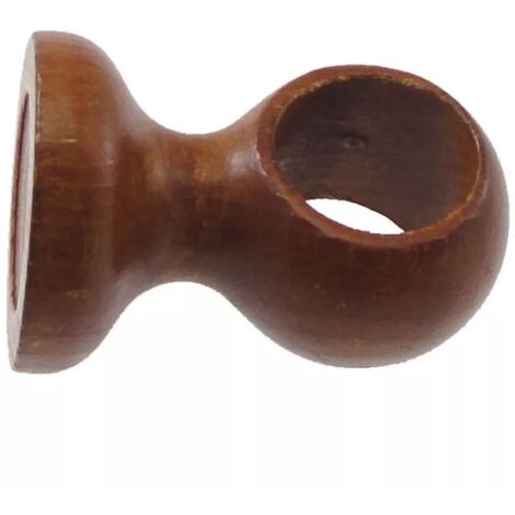supporto per soffitto per bastone ø28mm con viti e tasselli - colore teak.