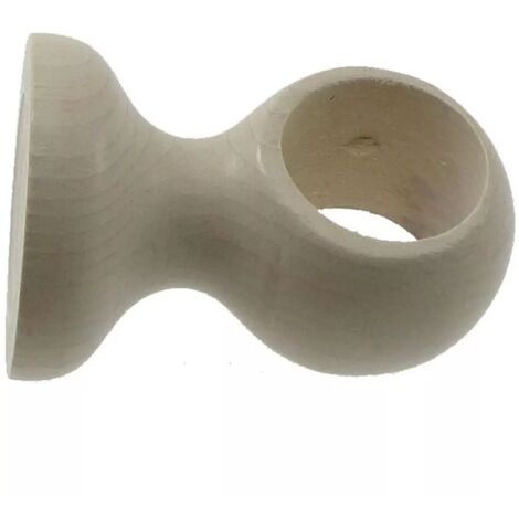 supporto per soffitto per bastone ø28mm con viti e tasselli sbiancato.