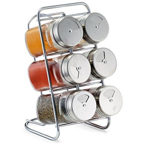 Supporto per spezie in Vetro/Acciaio Inox