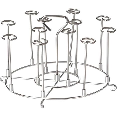 Supporto per spiedini in acciaio inox - Supporto per spiedini in metallo da 12 pezzi con supporto verticale per friggitrice ad aria - Lavabile in lavastoviglie - per carne/frutti di mare/verdure - Acc